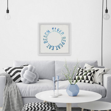 "Eat Beach Sleep Repeat II" Framed Painting Print