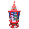 Christmas Lantern With Snowmen and Christmas Trees, 6'