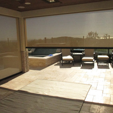 Motorized Power Screen on a California Room in San Clemente, California