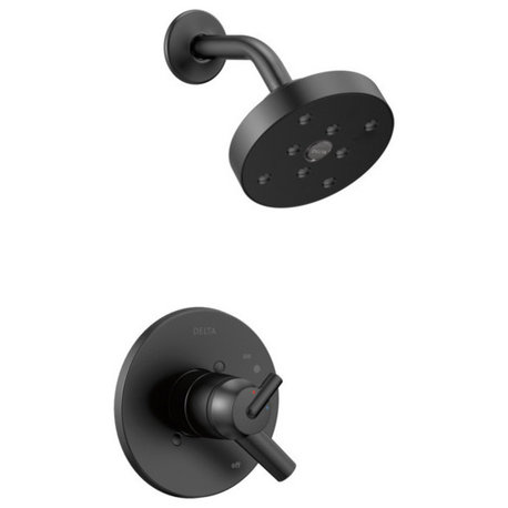 Delta Trinsic Monitor 17 Series H2Okinetic Shower Trim, Matte Black, T17259-BL
