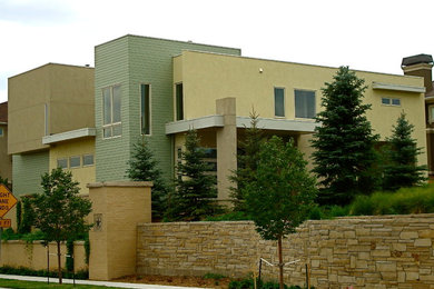 Example of a minimalist exterior home design in Denver