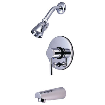 Kingston Brass Tub and Shower Faucet With Diverter, Trim Only, Polished Chrome