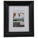Nielsen Bainbridge Group - Gallery Photo Frame With White Mat, Black, 8"x10" - Display your photos or art in style! This lovely frame features wood in a sleek black color. It includes a white mat to display a 5"x7" photo, or it holds an 8"x10" photo without the mat. It can easily be hung vertically or horizontally to give your photos an elegant look.