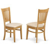 East West Furniture Avon 7-piece Wood Table and Dining Chairs in Oak