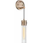 Nuvo Lighting - Nuvo Lighting 60/6711 Eaves - 1 Light Wall Sconce - Eaves; 1 Light; Wall Sconce; Copper Brushed BrassEaves 1 Light Wall S Copper Brushed Brass *UL Approved: YES Energy Star Qualified: n/a ADA Certified: n/a  *Number of Lights: Lamp: 1-*Wattage:60w T9 Medium Base bulb(s) *Bulb Included:No *Bulb Type:T9 Medium Base *Finish Type:Copper Brushed Brass