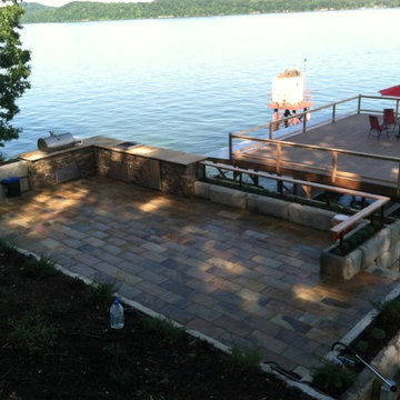 Lake Chickamauga Seawall, Dock & Stone Patio