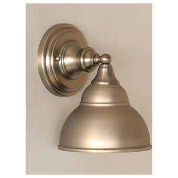 Toltec Lighting Wall Sconce, 7" Double Bubble Metal Shade
