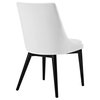 Viscount Dining Side Chairs Faux Leather, Set of 2, White