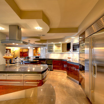 Contemporary Design with High Gloss wood grain