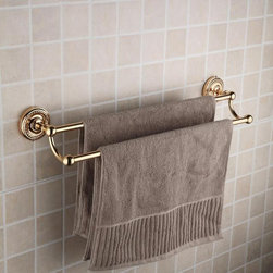 Ti-PVD Solid Brass 25 Inch Double Towel Bars TGB2003 - Bathroom Accessories