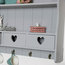 Large Wall Shelf With Heart Drawer Storage, Grey