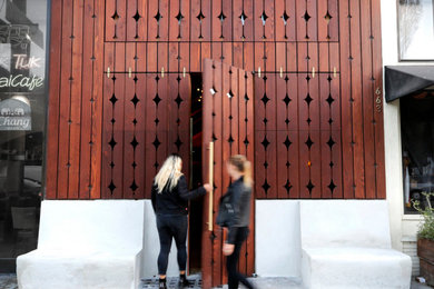 Example of a danish exterior home design in San Francisco