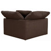 Sunset Trading Puff Fabric Slipcover for 3-Piece Modular Sofa in Brown