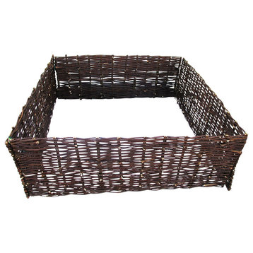 Deep Woven Willow Raised Bed, 48"W x 48"L x 12"H