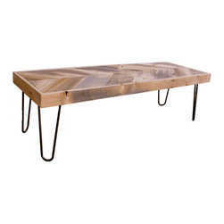 Modern Reclaimed Wood Arrow Coffee Table - Coffee Tables