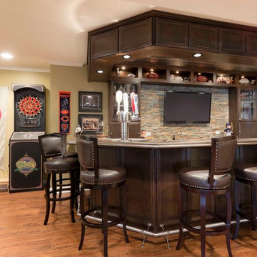 Basement fit for a sports fanatic