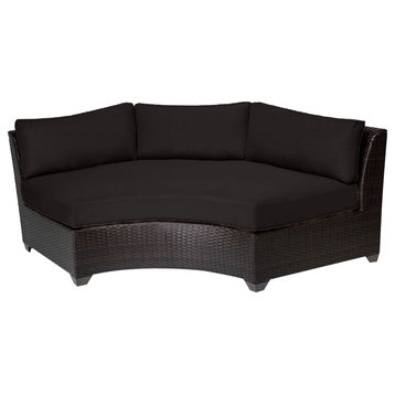 Barbados Curved Armless Sofa Black