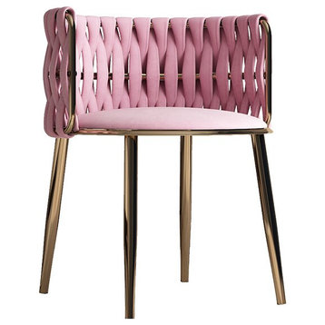 Light Luxury Nordic Single Sofa Chair, Pink