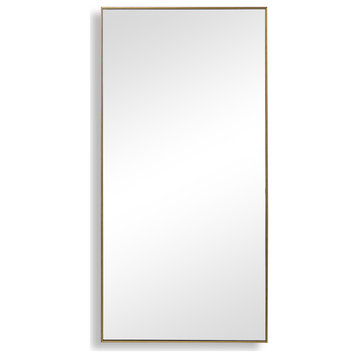 40" Industrial Gold Rectangle Mirror
