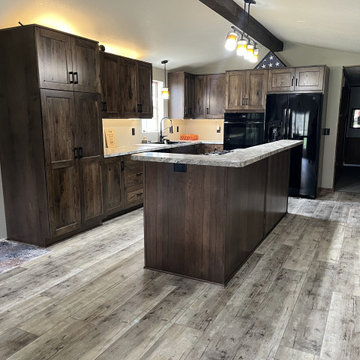 Traditional Kitchen Remodel with New Rustic Hickory Cabinets