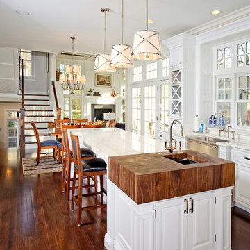White Kitchen with Butcher Block