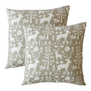 Zelig Animal Print Throw Pillows Pink Set Of 2 Contemporary