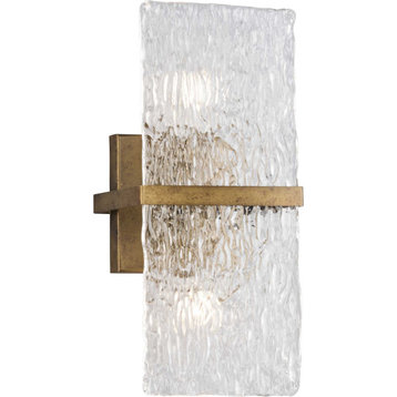 Progress Lighting P710125 Chevall 2 Light 15" Tall Wall Sconce - Gold Ombre