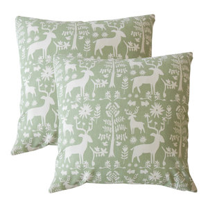 Pesach Animal Print Throw Pillows Set Of 2 Contemporary