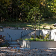 parged retaining wall