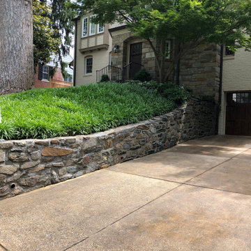 Rebuild and Restoration of Field Stone Driveway Walls in Spring Valley, DC