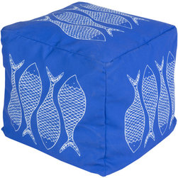 Surya Poufs- (POUF-279) - Floor Pillows And Poufs