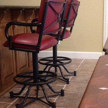 Custom ordered furniture and window treatments