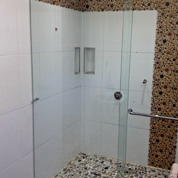 No Threshold Frameless Sliding Glass Shower Door, Vancouver Shower Glass