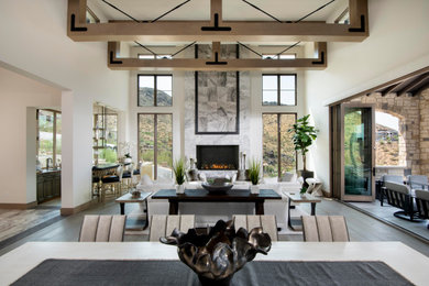Inspiration for a transitional family room remodel in Phoenix