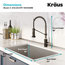 28 1/2" Undermount Stainless Steel Kitchen Sink, Pull-Down Faucet SSMB Dispenser