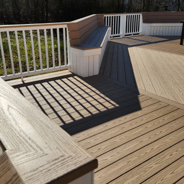 AZEK Deck, Drink Rail, Benches, And PVC Skirt Westport, MA