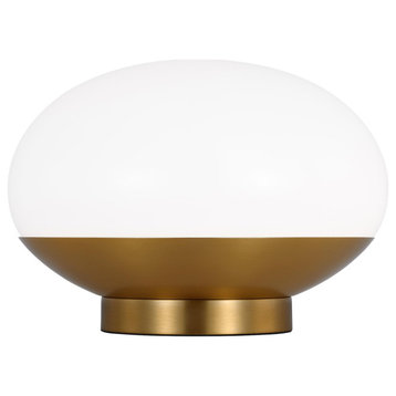 Lune Accent Lamp, Burnished Brass