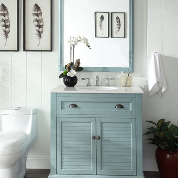 Glennville Vanity, Light Blue, 34"