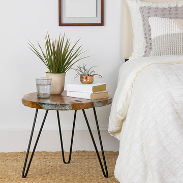 East At Main's Wellton Brown Round Teakwood Accent Table