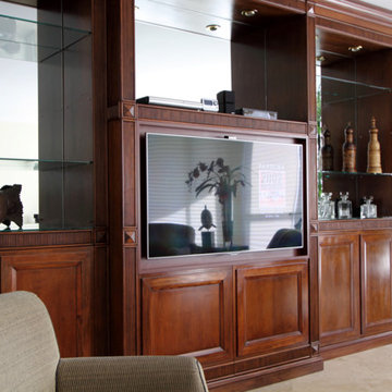 Retrofit your old entertainment center to accommodate a new flat panel HDTV.