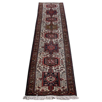 Consigned, Persian Rug, 2'x11', Handmade Wool Karaja