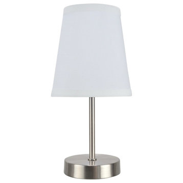 40085-1, 1-Pack Set, 1-Light Candlestick Table Lamp, Satin Nickel 10" High