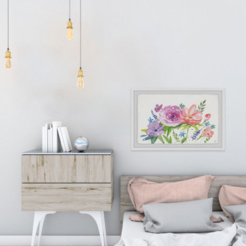 "Pastel Bouquet" Framed Painting Print