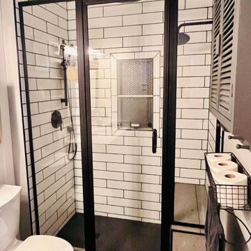 Custom Matte Black Framed Shower Enclosure