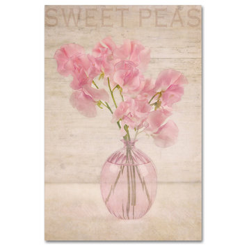 Cora Niele 'Pink Sweet Peas' Canvas Art, 12x19