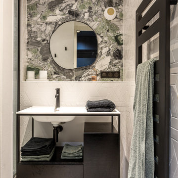 Rénovation complète d'un appartement de 41m² dans un esprit contemporain et japo