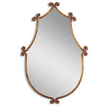 Uttermost - Uttermost Ablenay Antique Gold Mirror - Mirror Features A Hand Forged Metal Frame Finished In Antiqued Gold With Burnished Edges.  Additional Product Information: Collection: Ablenay Size (inches): 1.25Lx24Wx37H Mirror/Glass Size (inches): 0.187Lx21.5Wx34.25H Item Weight (lbs): 18 Frame Finish: Antiqued Gold With Burnished Edges. Material:  Metal Country: China