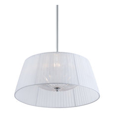 Salvo, 2-Light Pendant, Chrome and White
