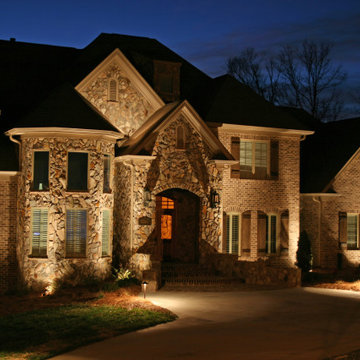 Exterior Home Lighting in Indianapolis Brick Home Lighting