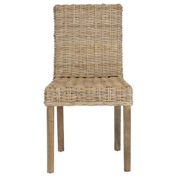 Rodney 19" Rattan Side Chair, Set of 2, Natural Unfinished